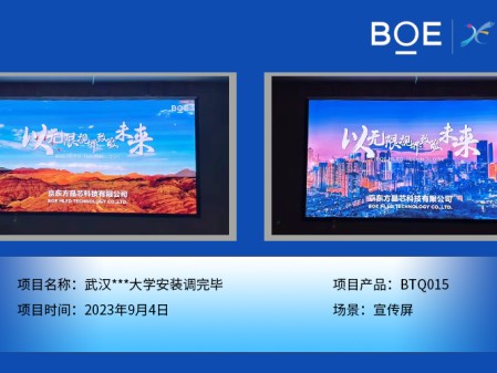 咸寧武漢***大學(xué)宣傳屏BTQ015安裝調(diào)完畢