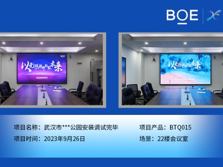 十堰武漢市**公園22樓會(huì)議室BTQ015安裝調(diào)試完畢