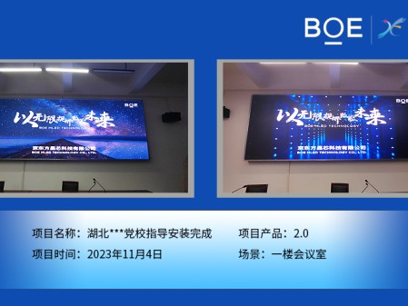 咸寧湖北**黨校1樓會議室P2.0指導(dǎo)安裝完畢