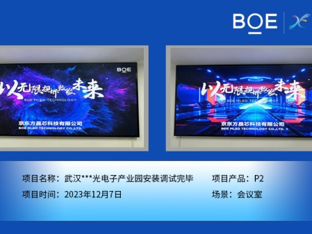 十堰武漢***光電子產(chǎn)業(yè)園會(huì)議室P2安裝調(diào)試完畢