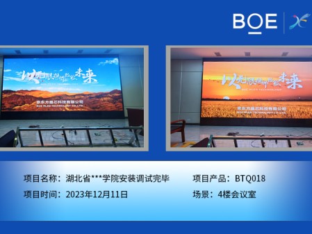 咸寧湖北省**學(xué)院4樓會議室BTQ018安裝調(diào)試完畢